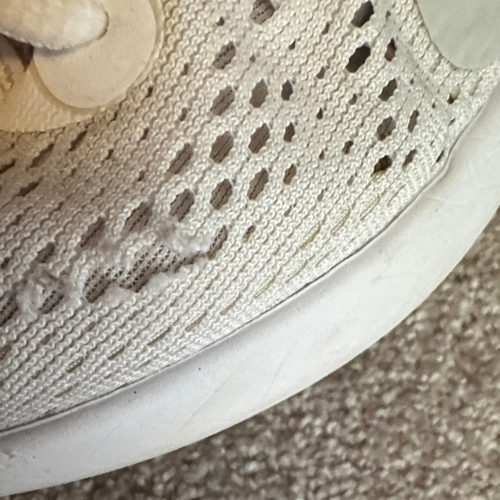 Nike Cream/White Mesh Athletic Sneakers - Picture 5 of 8